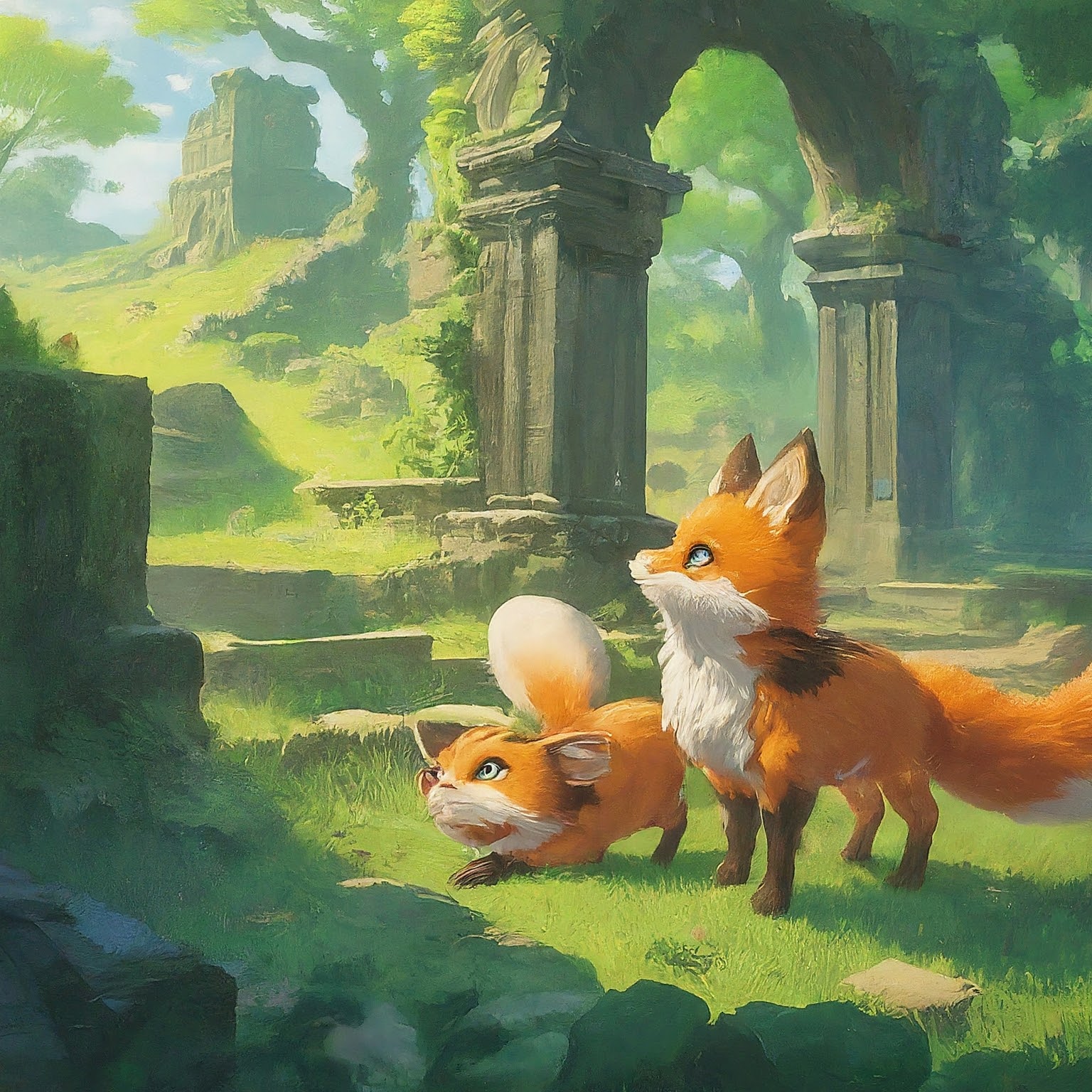 Cute Little Foxes Image